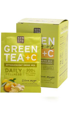 Sencha Naturals: Green Tea Plus C Citrus Ginger 10 pkt