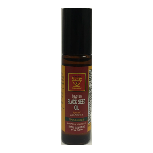 AFRICAN RED TEA: Egyptian Cold- Pressed Black Seed Oil Roll-On 0.33 oz