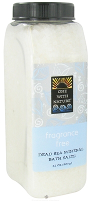 ONE WITH NATURE: Dead Sea Bath Salts Fragrance Free 32 oz