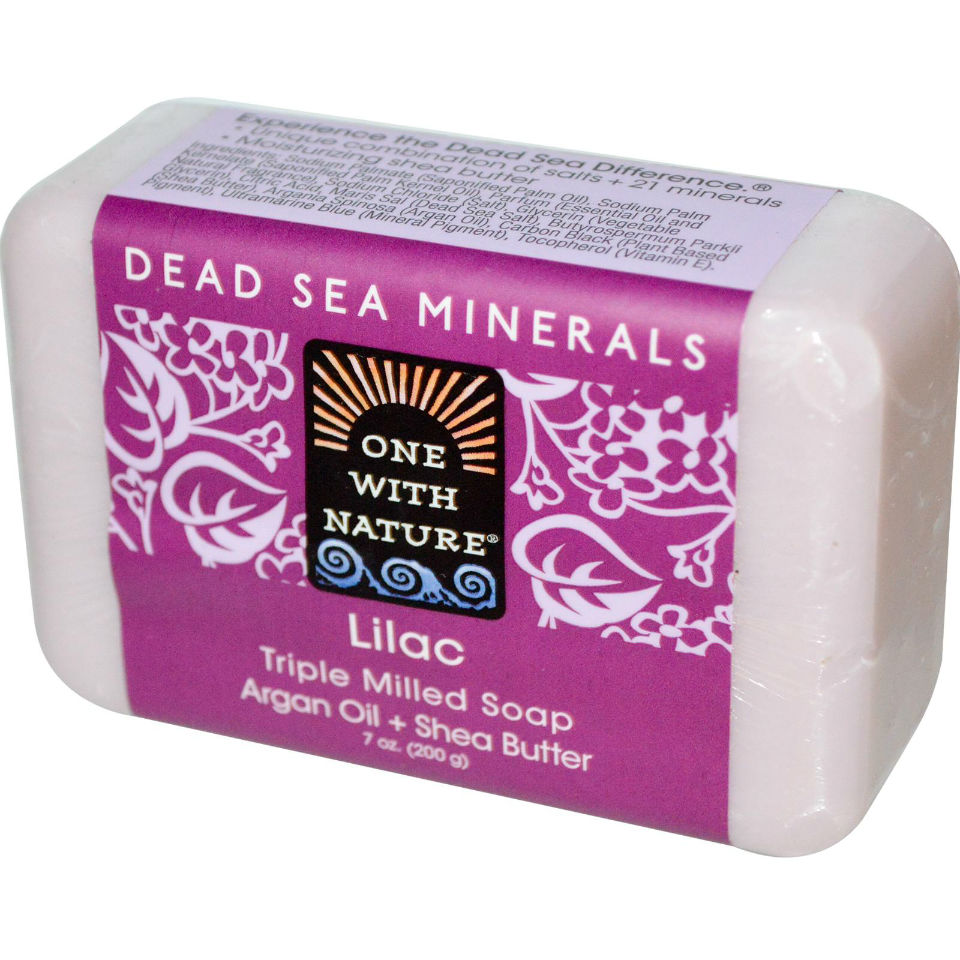 ONE WITH NATURE: Dead Sea Mineral Bars Lilac 7 oz