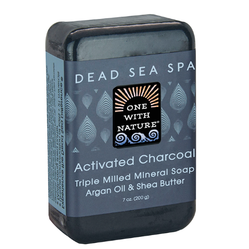 ONE WITH NATURE: Activated Charcoal Dead Sea Spa Bar Soap 7 oz