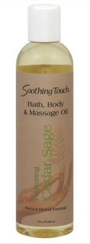 Bath And Body Massage Oil Cedar Sage, 8 oz