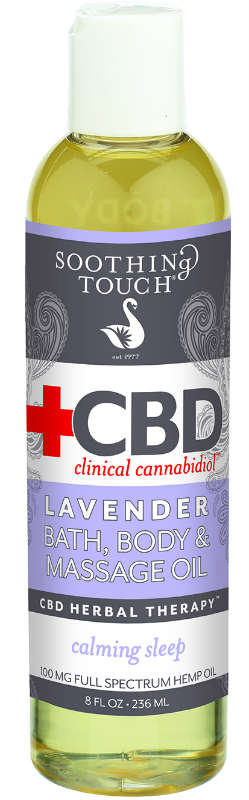 SOOTHING TOUCH LLC: CBD Lavender Bath & Body Oil 100 mg 8 ounce