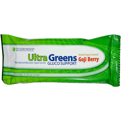 Nutra BioGenesis Bar: Ultra Greens Goji Berry Bar 50 g 1 ea