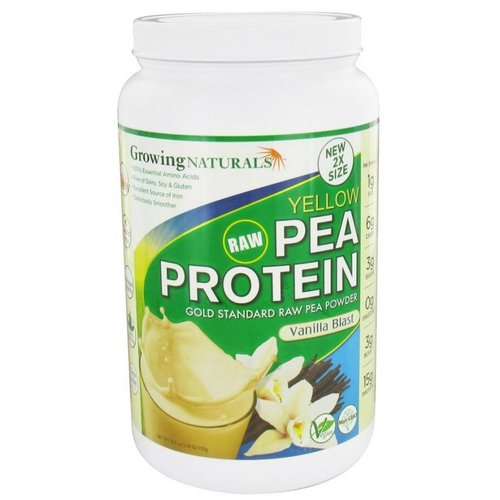 GROWING NATURALS: Pea Protein Powder Vanilla 2 lb