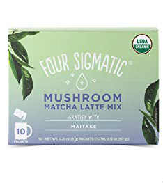Mushroom Matcha Latte with Maitake