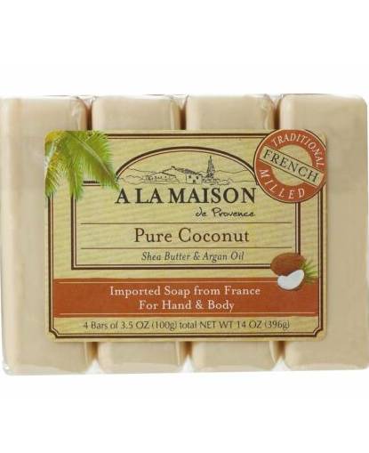 A LA MAISON: Bar Soap Value Pack Coconut 4 CT