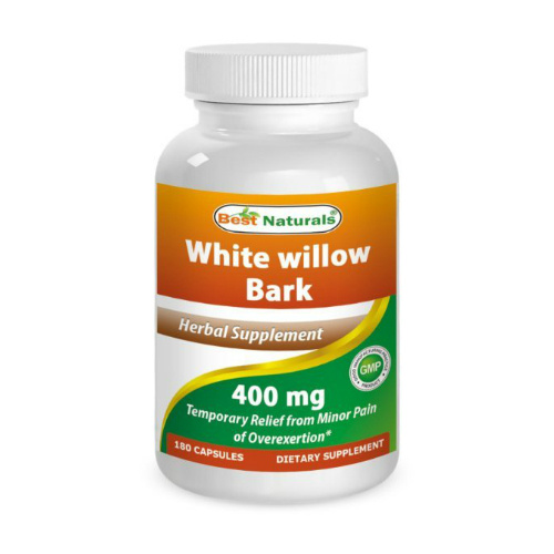 White Willow Bark 400 mg 180 cap from Best Naturals