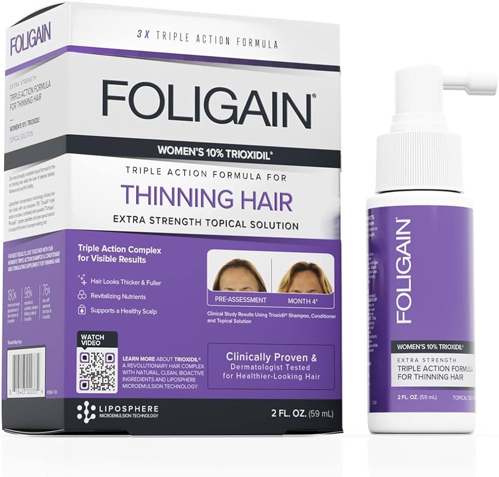 Women's Triple Action Complete Formula for Thinning Hair w/ 10% Trioxidil