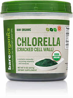 BARE ORGANICS: Organic Chlorella Powder Cracked Wall 8 oz