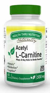 HEALTH THRU NUTRITION: Acetyl L-Carnitine 500mg 60 cap vegi