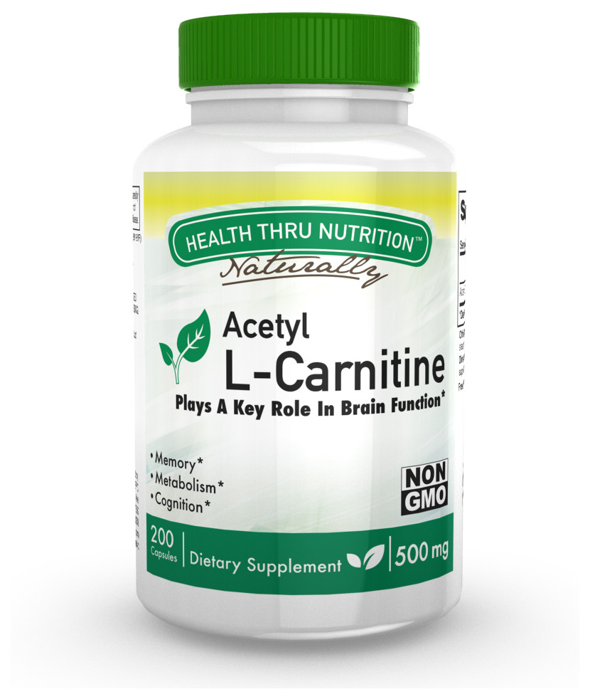 HEALTH THRU NUTRITION: Acetyl L-Carnitine 500mg 200 cap vegi