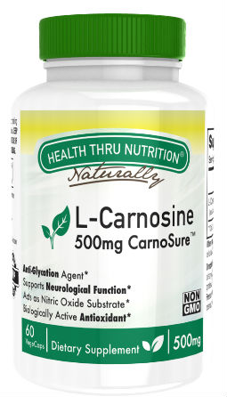 HEALTH THRU NUTRITION: L-Carnosine as CarnoSure™ 500mg NON-GMO 60 capvegi