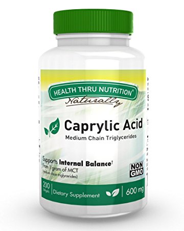HEALTH THRU NUTRITION: Caprylic Acid 600mg 200 softgel