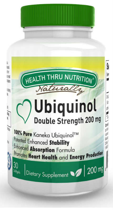 HEALTH THRU NUTRITION: Ubiquinol Kaneka™ CoQ-10 200mg NON-GMO 30 softgel