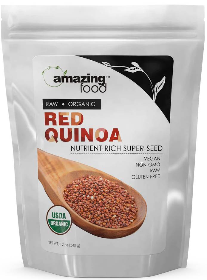 AMAZING NUTRITION: Amazing Foods Organic Quinoa Red Grain 12 OUNCE