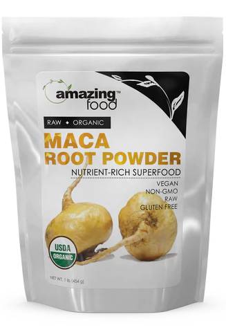 AMAZING NUTRITION: Amazing Foods Organic Maca Powder 16 OUNCE