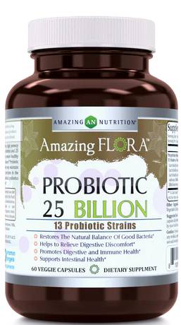 AMAZING NUTRITION: Amazing Flora Probiotic 13 Strains 25 Billion 60 CAPVEGI