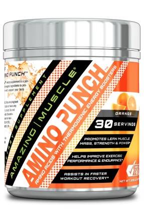 AMAZING NUTRITION: Amazing Muscle Amino Punch Orange 255 GM