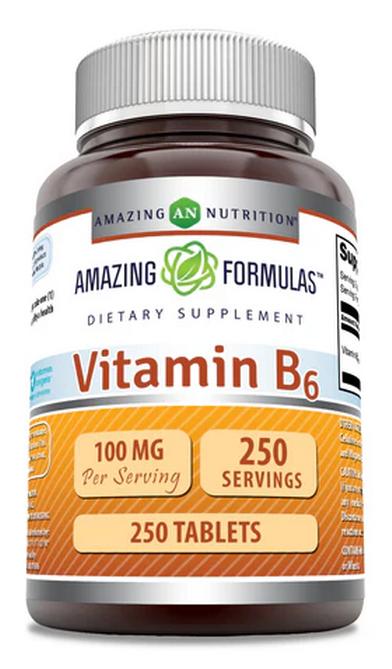 AMAZING NUTRITION: Amazing Formulas Vitamin B6 100 mg 250 TABLET