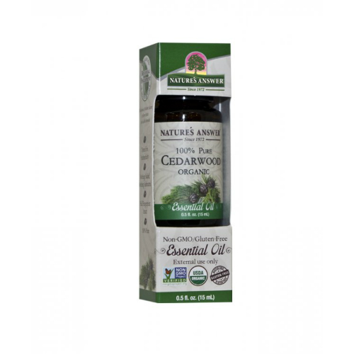 NATURE'S ANSWER: Organic Cedarwood Essential Oil 0.5 oz