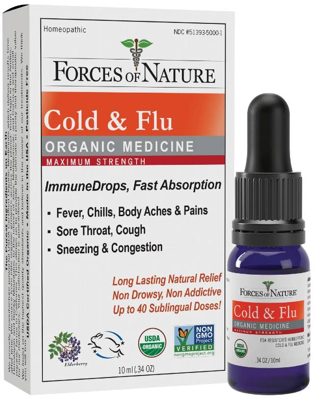 FORCES OF NATURE: Cold & Flu Maximum Strength Immune Drops 10 ml