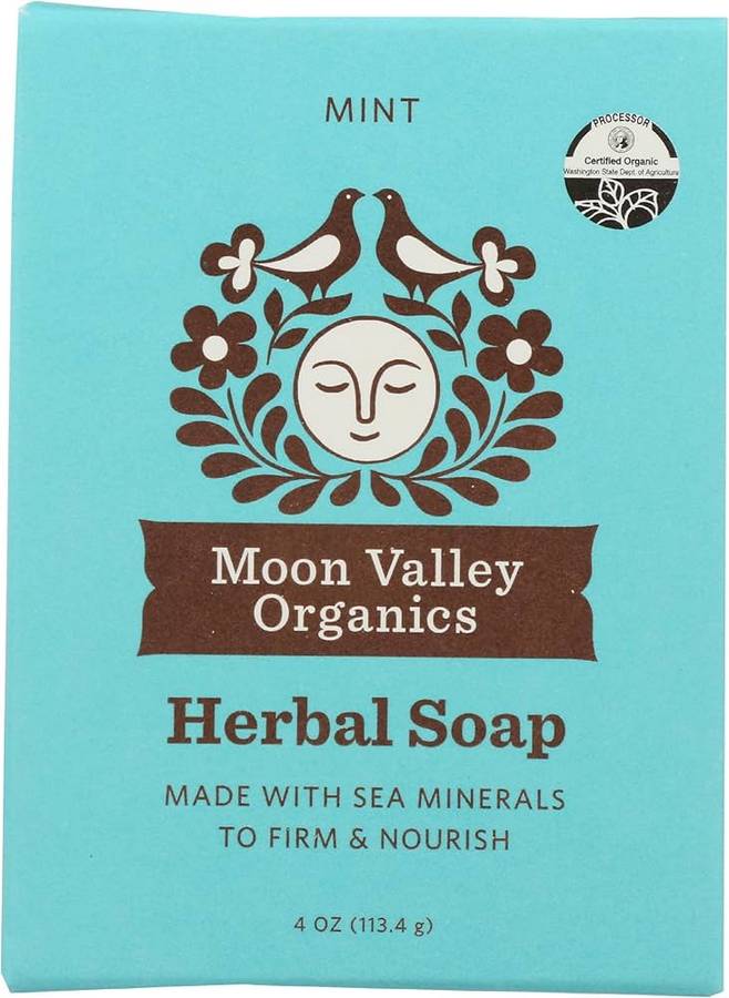 MOON VALLEY ORGANICS: Mint Herbal Soap 4 OUNCE