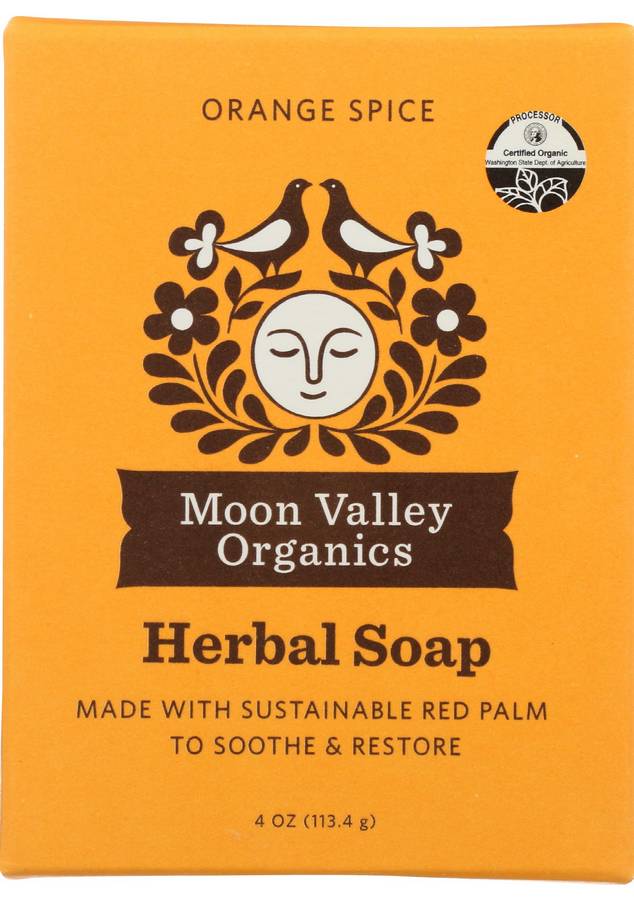 MOON VALLEY ORGANICS: Orange Spice Herbal Soap 4 OUNCE