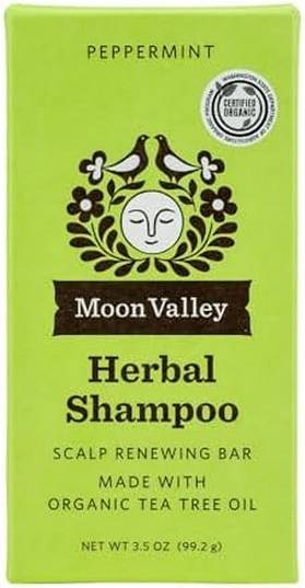 MOON VALLEY ORGANICS: Peppermint Herbal Shampoo Bar 3.5 OUNCE