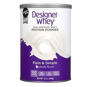 DESIGNER PROTEIN: Designer Whey Protein Powder Plain 12 oz