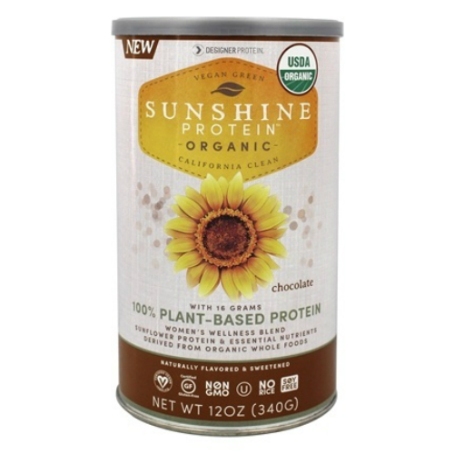 DESIGNER WHEY: Sunshine Organic Protein Chocolate 12 oz