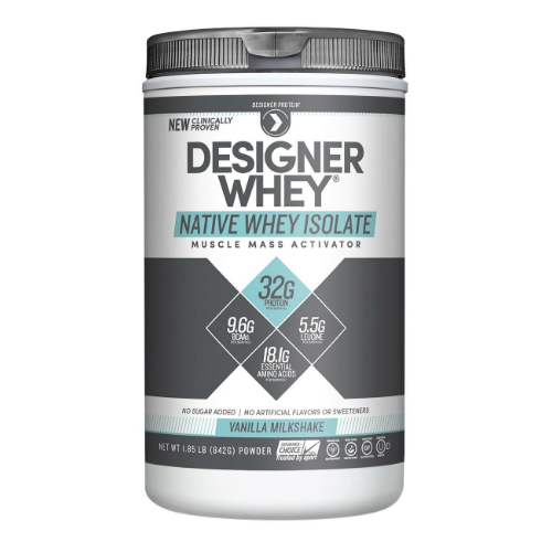 DESIGNER WHEY: Native Whey Isolate Vanilla Milkshake 1.85 lb