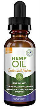 GREEN EARTH BOTANICALS: CBD Oil 1000Mg Turmeric & Vitamin D-Orange Citrus 2.9 ounce