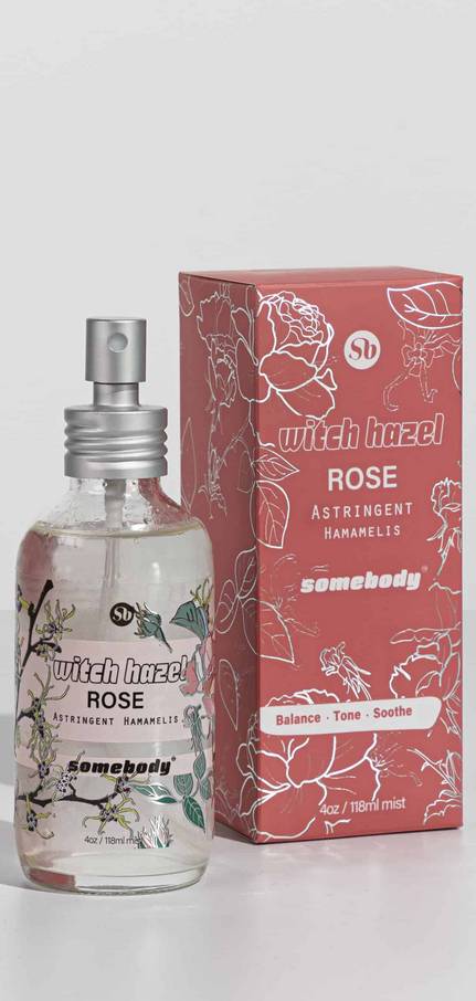 SOMEBODY: Witch Hazel Spray Rose 2 OUNCE
