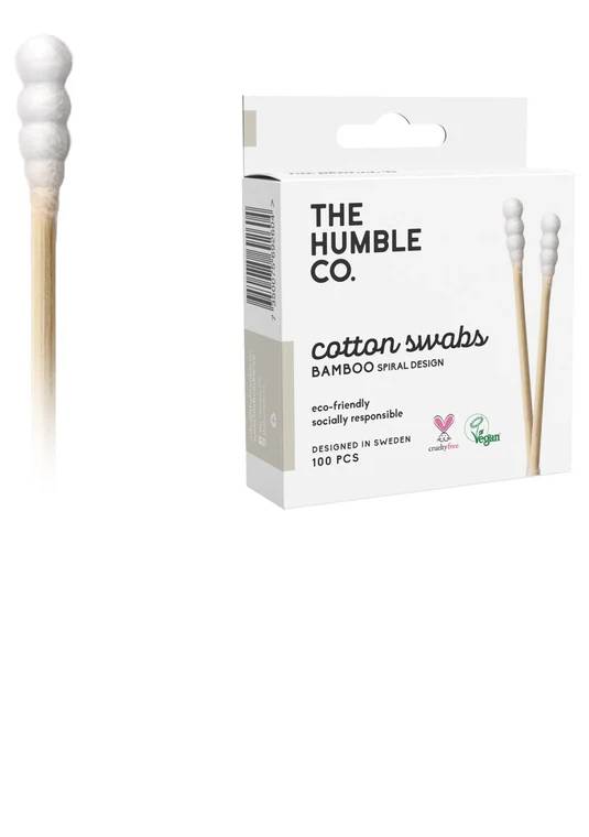 THE HUMBLE CO: Cotton Swabs White Spiral 100 CT