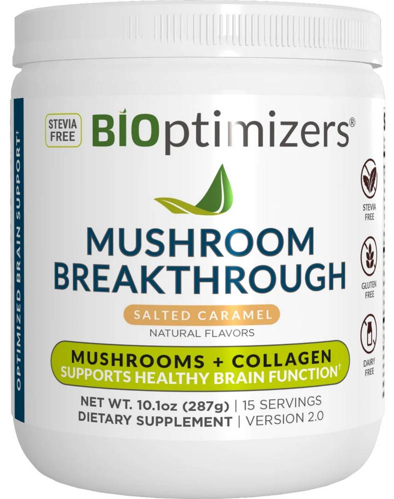 BIOptimizers: Mushroom Breakthrough Salted Carmel 10.1oz 15 Servings