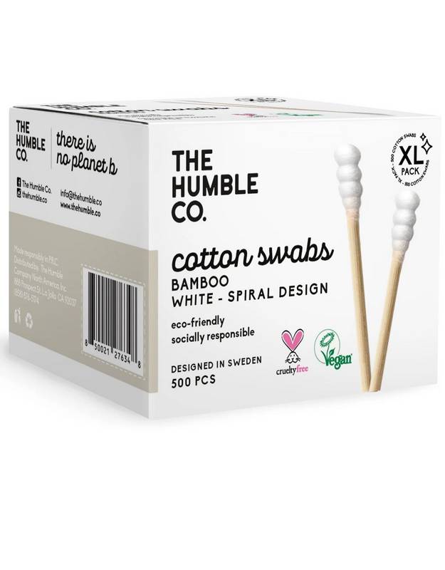 THE HUMBLE CO: Cotton Swabs White Spiral 500 CT