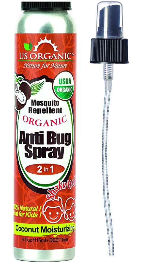 US ORGANIC GROUP: Anti Bug Spray Coconut 4 OZ