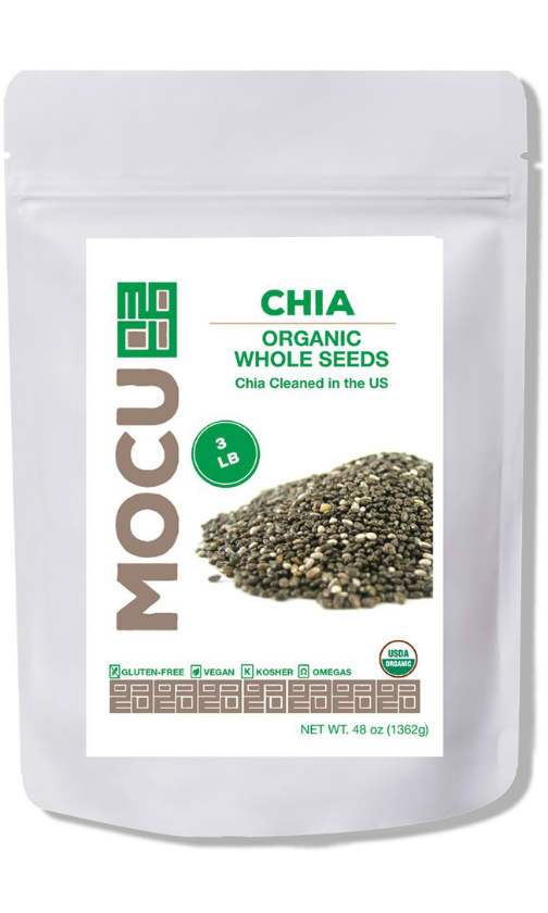 MOCU: Organic Cleaned Chia Seeds 1 LB