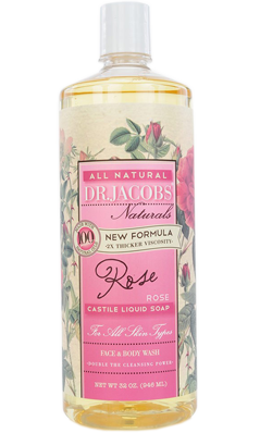 Natural Face & Body Wash Rose