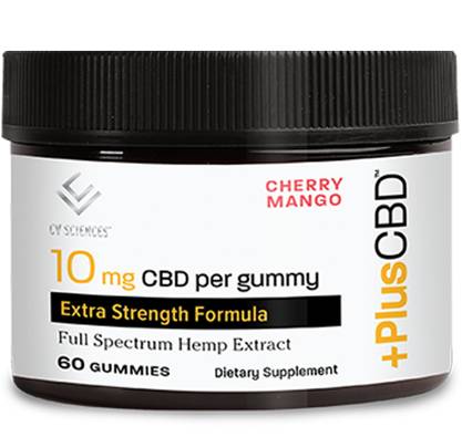 PLUSCBD OIL: CBD Gold Gummies 10 mg Cherry Mango 60 ct