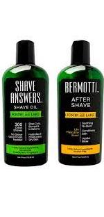 FOSTER AND LAKE: Gift Set w/ Shave Answers Shave Oil Unscented Plus Bermotti After Shave 2 PC