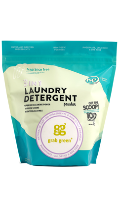 Grab Green: Fragrance Free Laundry Powder 100 ld