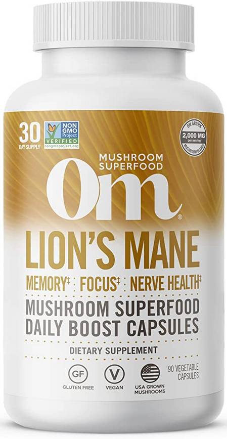 OM MUSHROOM: Lion's Mane Mushroom Superfood 90 CAPSULE