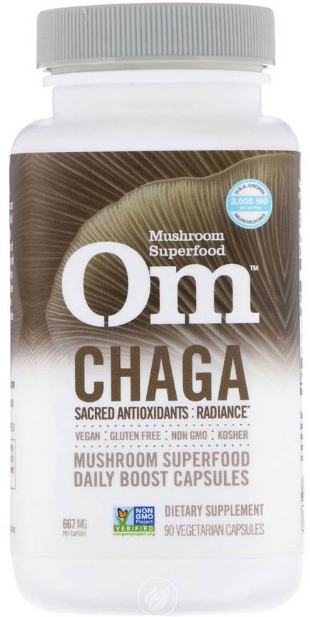 OM MUSHROOM: Chaga Mushroom Superfood 90 CAPSULE