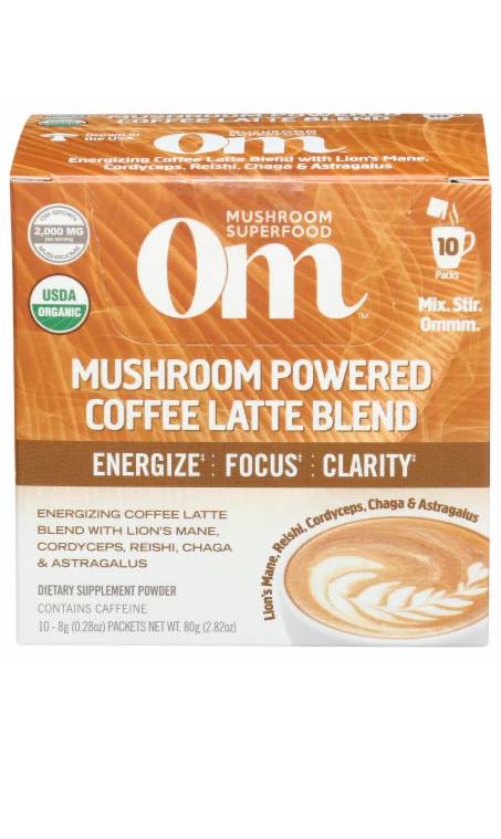 OM MUSHROOM: Mushroom Powered Coffee Latte 10 PKT