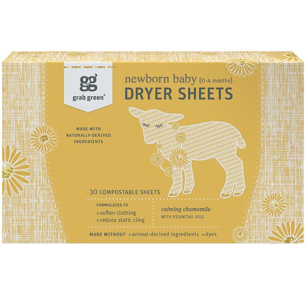 GRAB GREEN: Newborn Calm Chamomile Dryer Sheets 30 ct