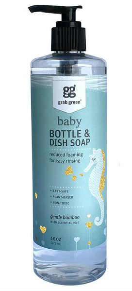 GRAB GREEN: Baby Bottle Gentle Bamboo Dish Soap 16 oz