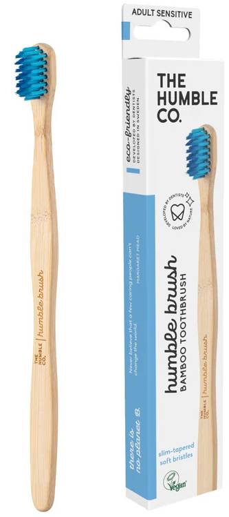 THE HUMBLE CO: Adult Bamboo Toothbrush Blue Soft 1 CT