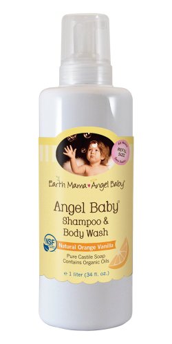EARTH MAMA ANGEL BABY: Calming Lavender Shampoo And Body Wash 34 oz
